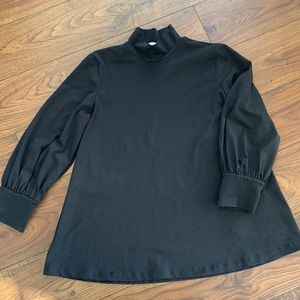 BNWT susana monaco Black Mock Neck Top